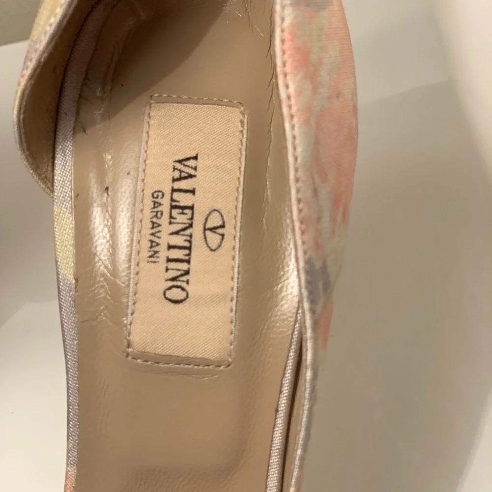 RARE Valentino Bow d’Orsay 37.5 pastel‎ fabric
